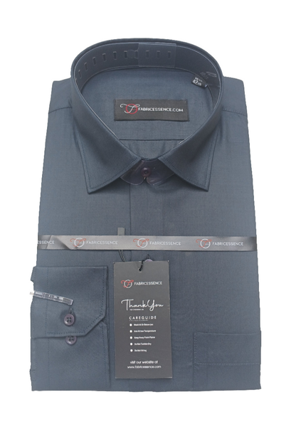 Men's Plain Formal Shirt - | Dark Grey | FE1199DG