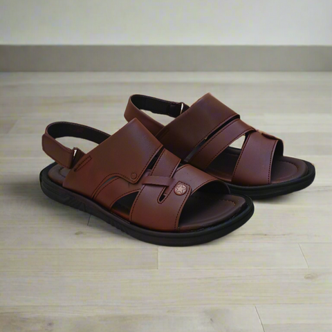 Soft Sole Stylish Sandals  - Brown - SSAN01