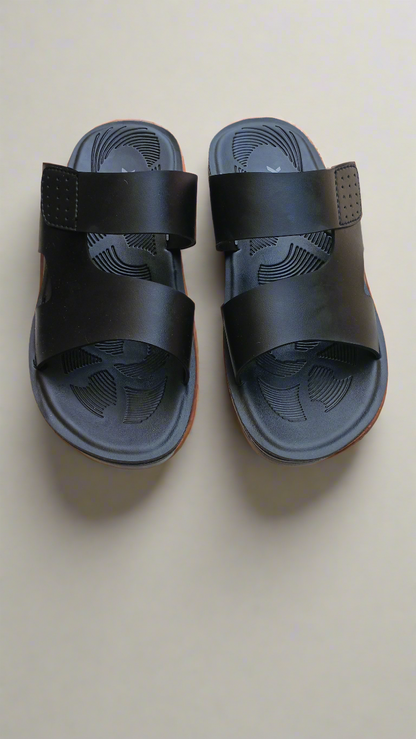 Slippers Men Elegant Black Comfort  –  EB 01