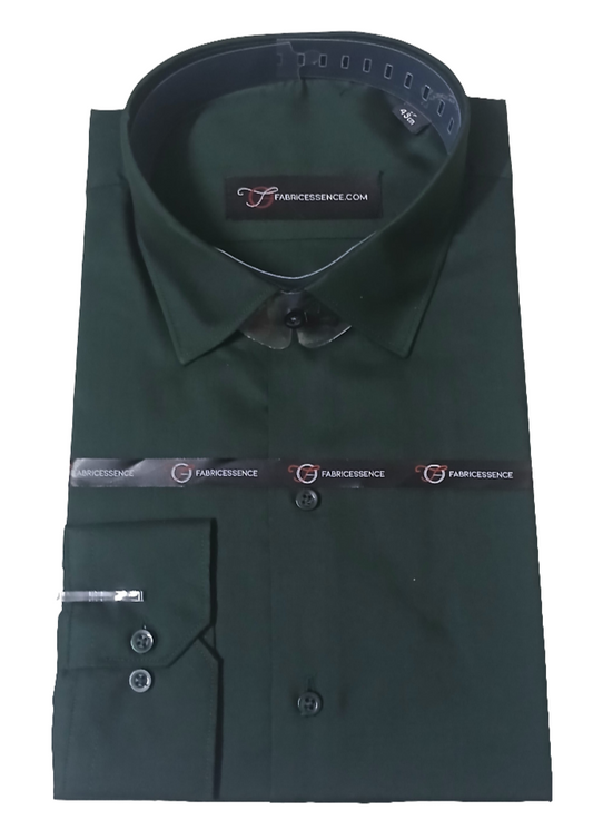 Men's Plain Formal Shirt - Deep Sea Green || - FE1199SG