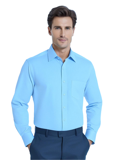 Men's Plain Formal Shirt - | Aqua Color | FE1199CC