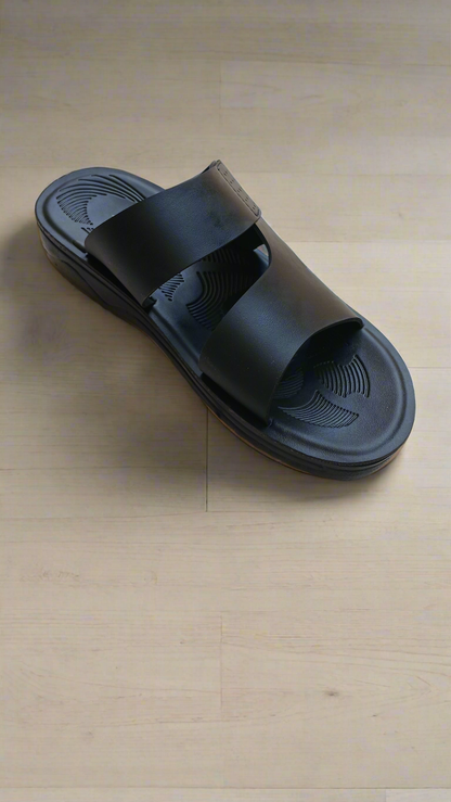 Slippers Men Elegant Black Comfort  –  EB 01
