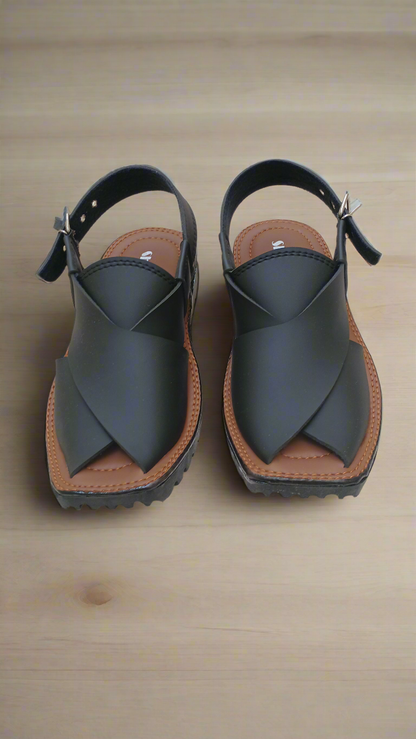 Peshawari Chappal Men - Black - PM01