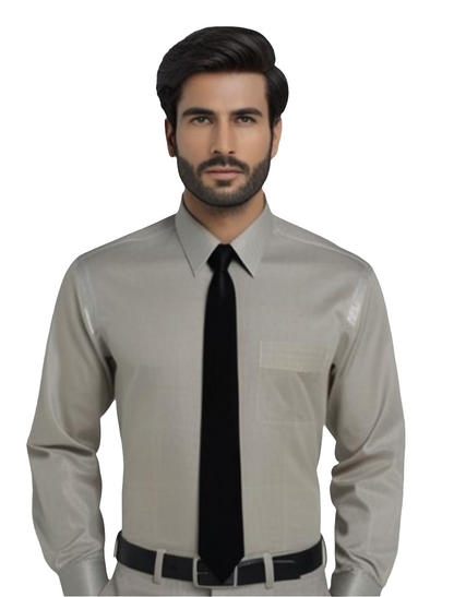 Men's Plain Formal Shirt - | Charcoal Color | FE1199CC