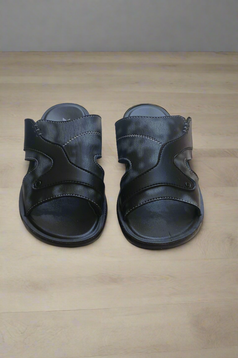 Men Slippers Two-Tone Comfort - Black - TT001