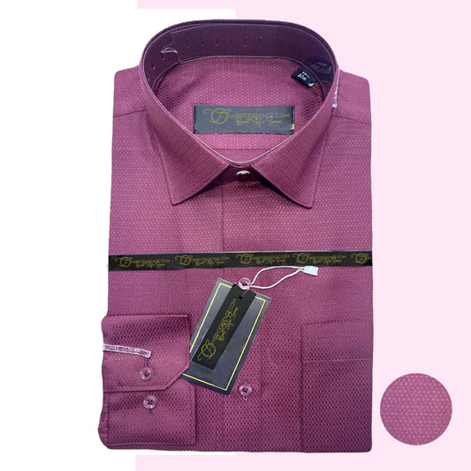 Self DOT Design Dobby Formal Shirt - Purple || DFE2406