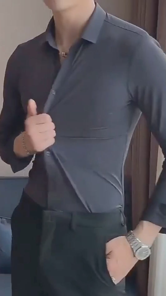 Ultra Strech Lycra Casual Shirt - | Slim Fit |