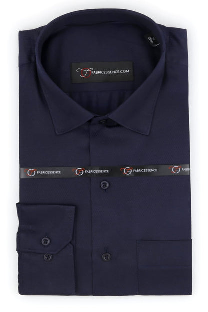 Diamond Self Design Dobby Formal Shirt - Navy Blue | MFE0024 |