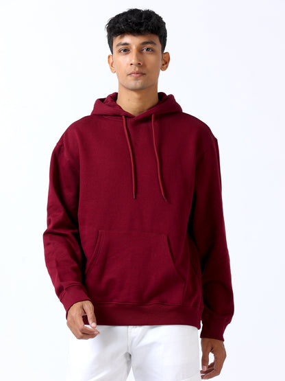 Maroon Stylish Hoodie For Men