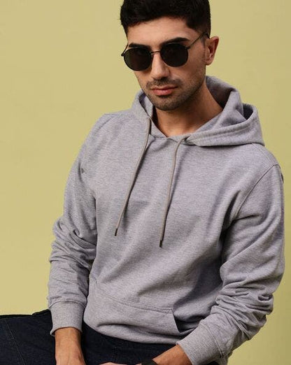 Grey Stylish Hoodie For Men