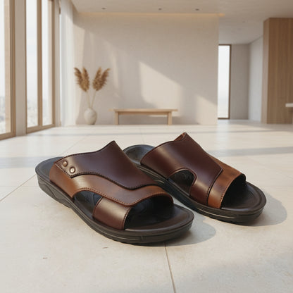 Men Stylish Slippers Comfort  - Brown - XT01