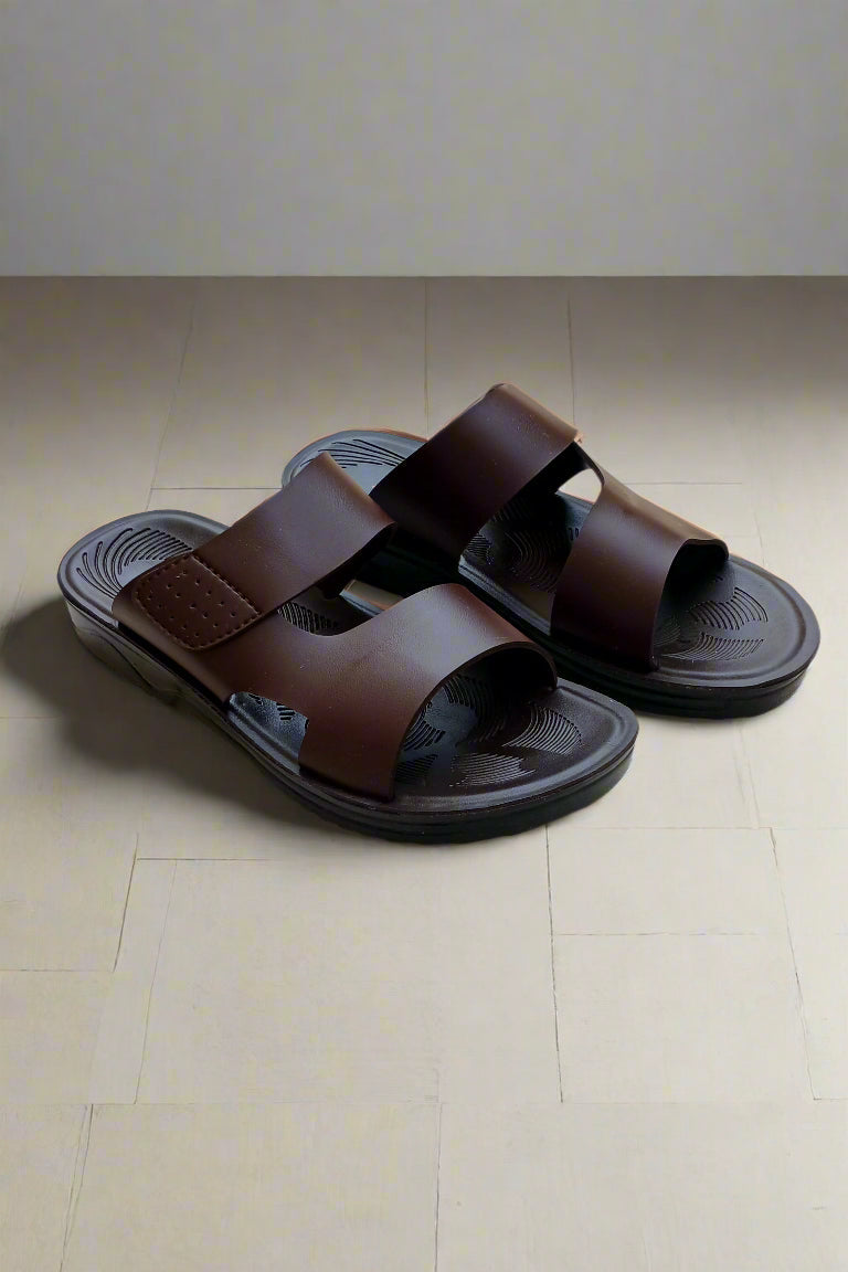 Slippers Men Elegant Brown Comfort  –  EB 01