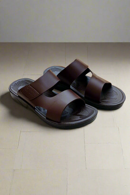 Slippers Men Elegant Brown Comfort  –  EB 01