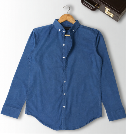 Slim Fit - Chambray Trendy Casual Shirt || Blue Jeans Color| Pakistan online