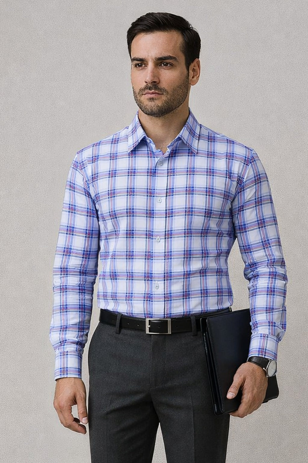 Admiral Executive Check Formal Shirt – Timeless Professional Wear - CH2025-P Pakistan online