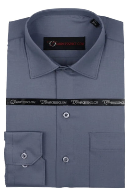 Men's Plain Formal Shirt - | Medium Grey | FE1199CC Pakistan online