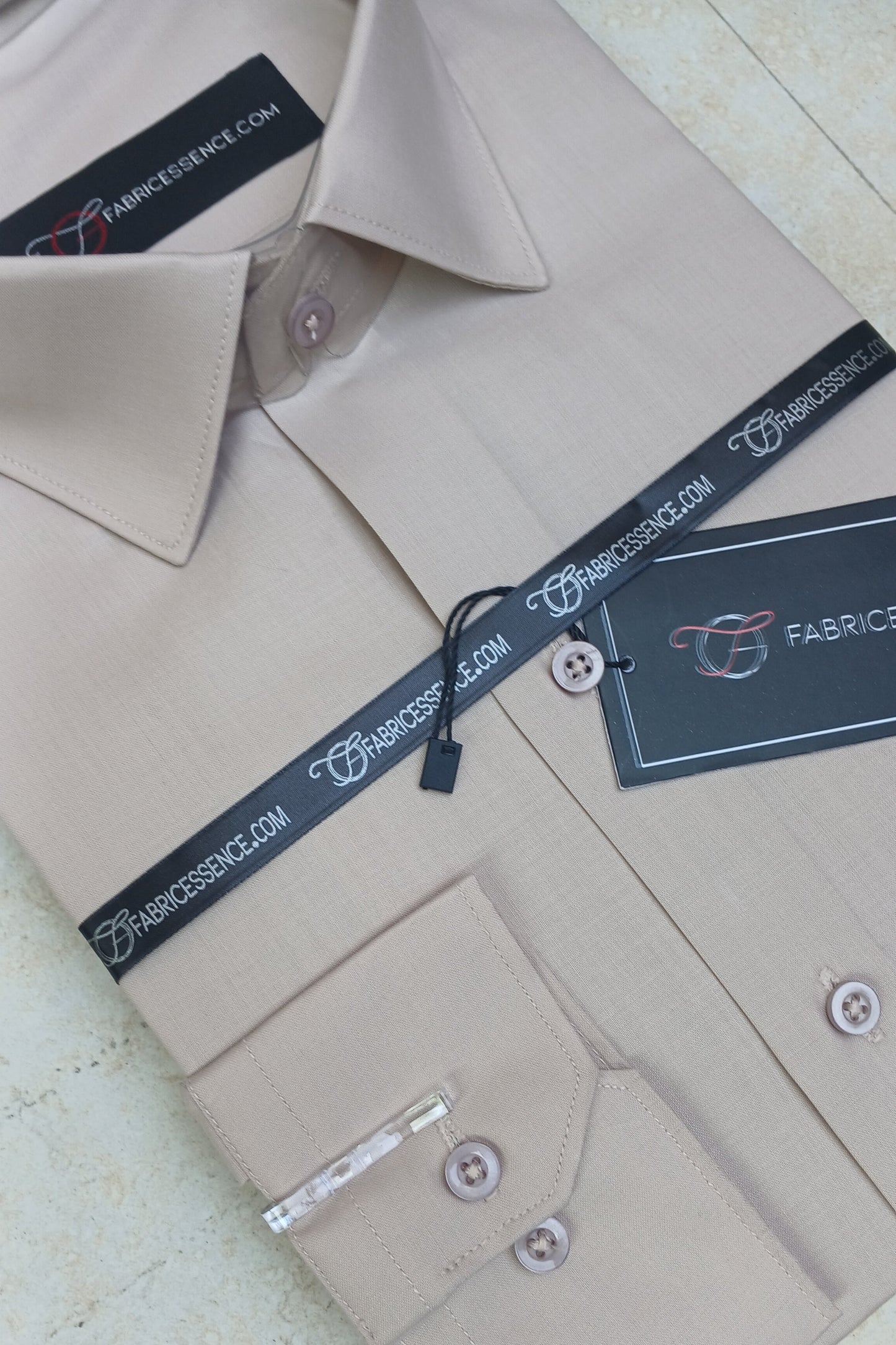 Men's Plain Formal Shirt - | Light Fawn | FE1239 LF