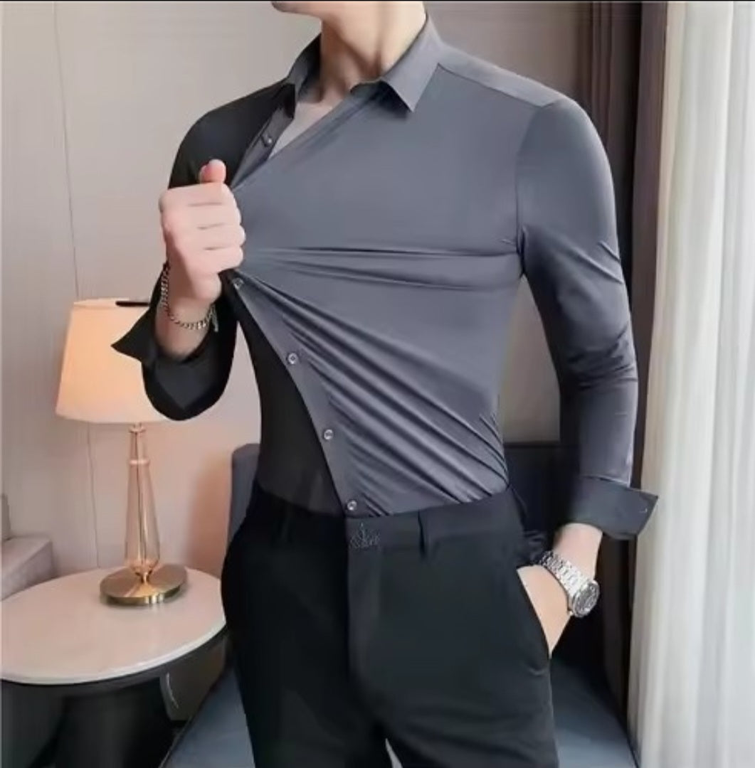 Ultra Strech Lycra Casual Shirt - | Slim Fit |