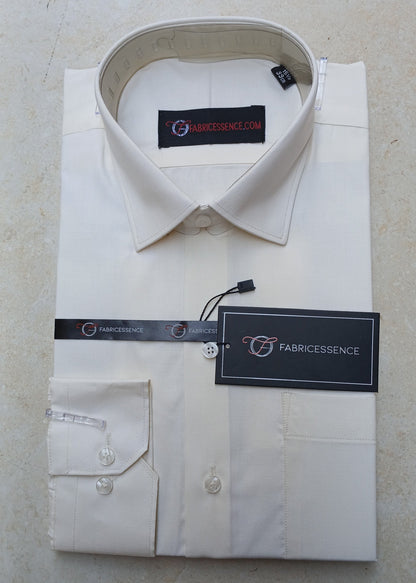 Men's Plain Formal Shirt - | Cream | FE1211 C