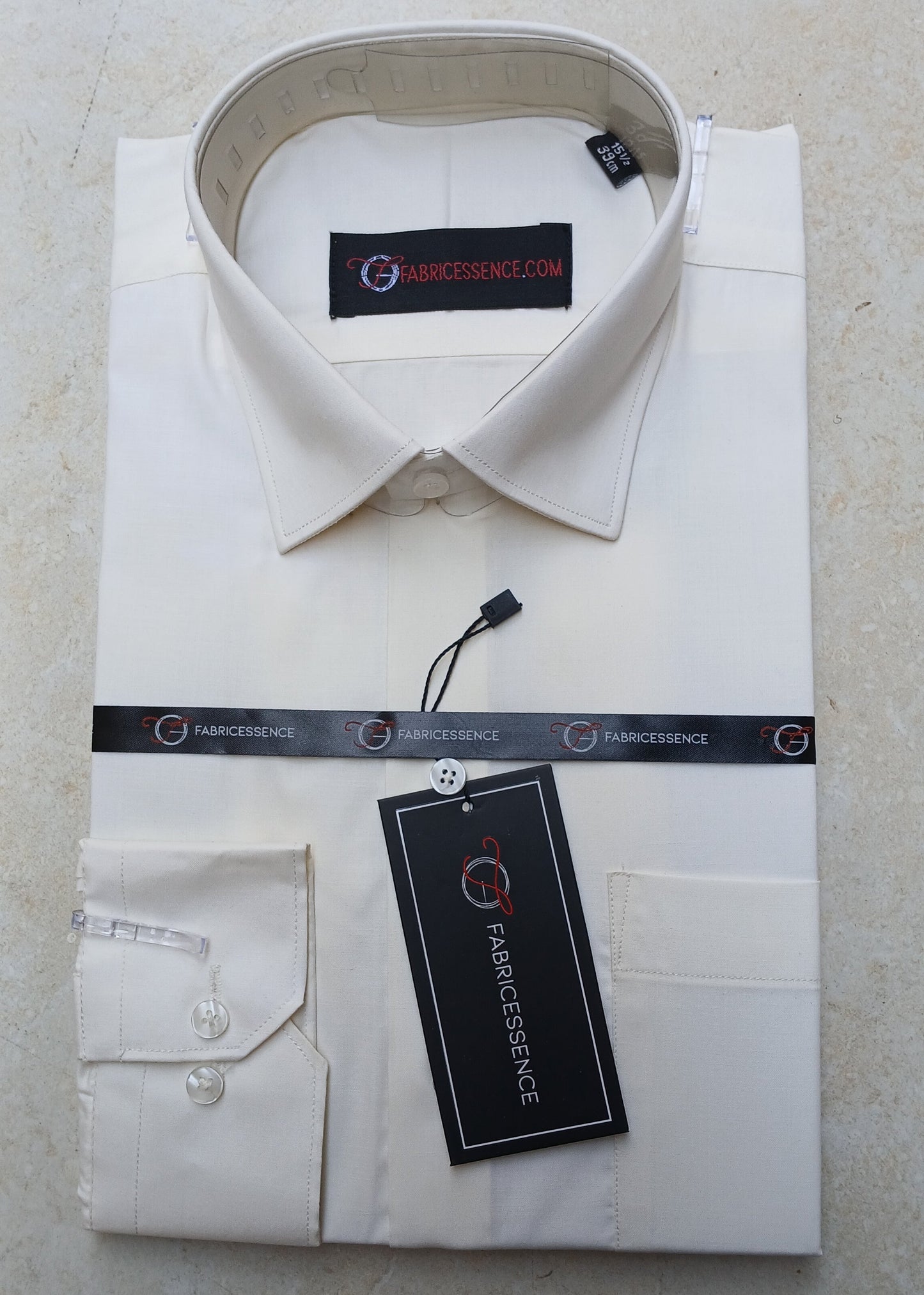 Men's Plain Formal Shirt - | Cream | FE1211 C