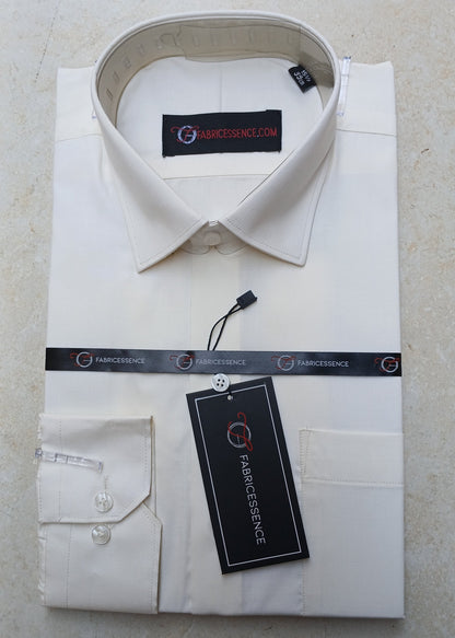Men's Plain Formal Shirt - | Cream | FE1211 C