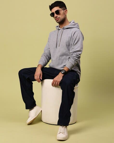 Grey Stylish Hoodie For Men