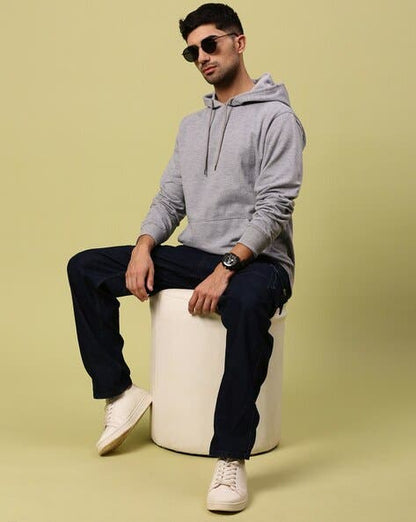 Grey Stylish Hoodie For Men