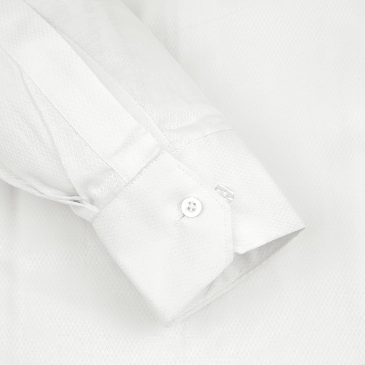 Diamond Design Dobby Formal Shirt - Off White | DFE2409 |