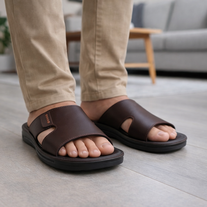 Men Classic Slippers Comfort - Brown - XT04 Pakistan online