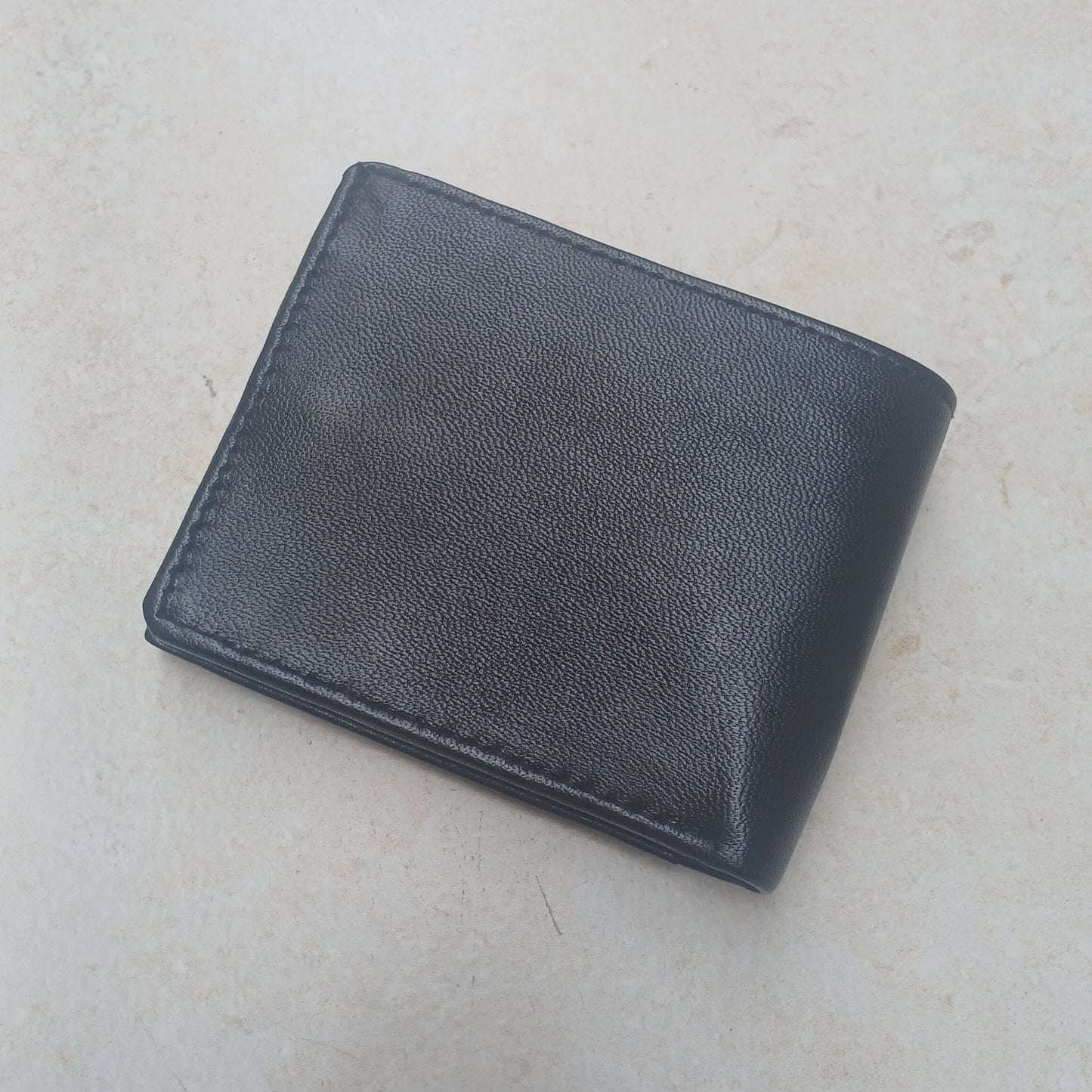 Men Classic Leather Wallet - Black