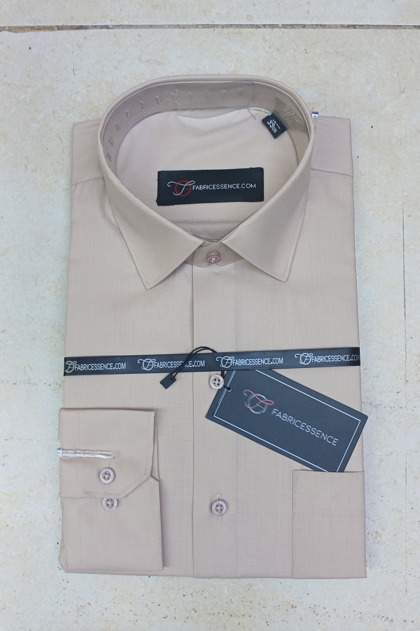 Men's Plain Formal Shirt - | Light Fawn | FE1239 LF