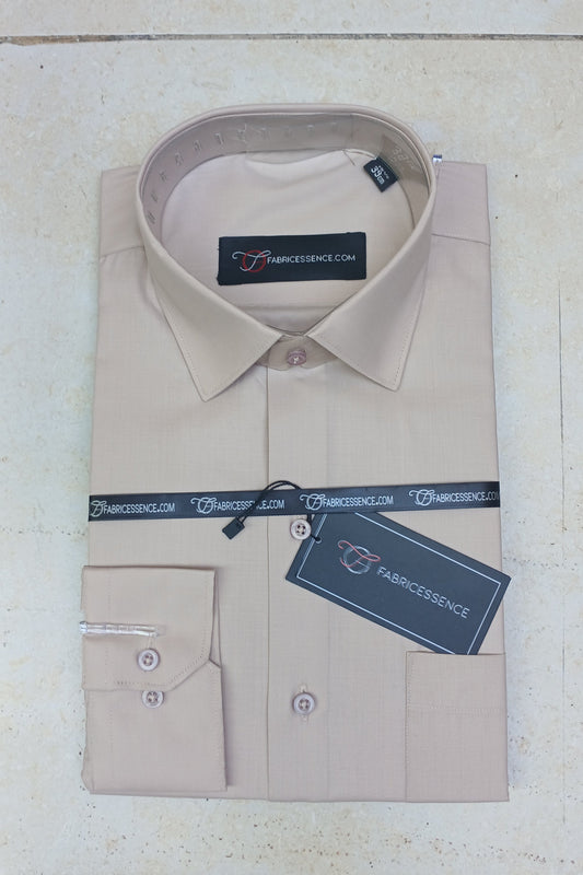 Men's Plain Formal Shirt - | Light Fawn | FE1239 LF Pakistan online