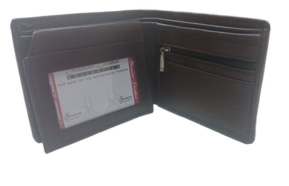 Men Classic Leather Wallet - Brown