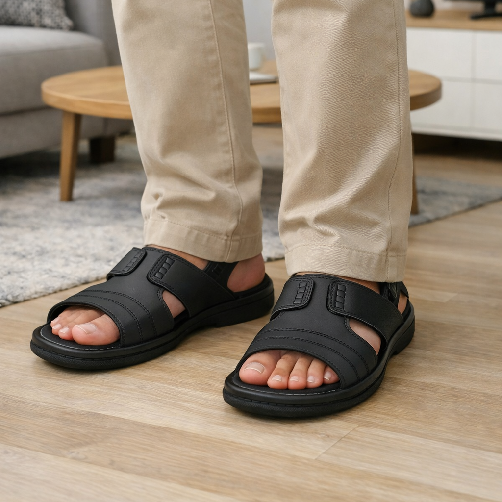 Soft Sole Stylish Sandals - Black - BCSAN001 Pakistan online