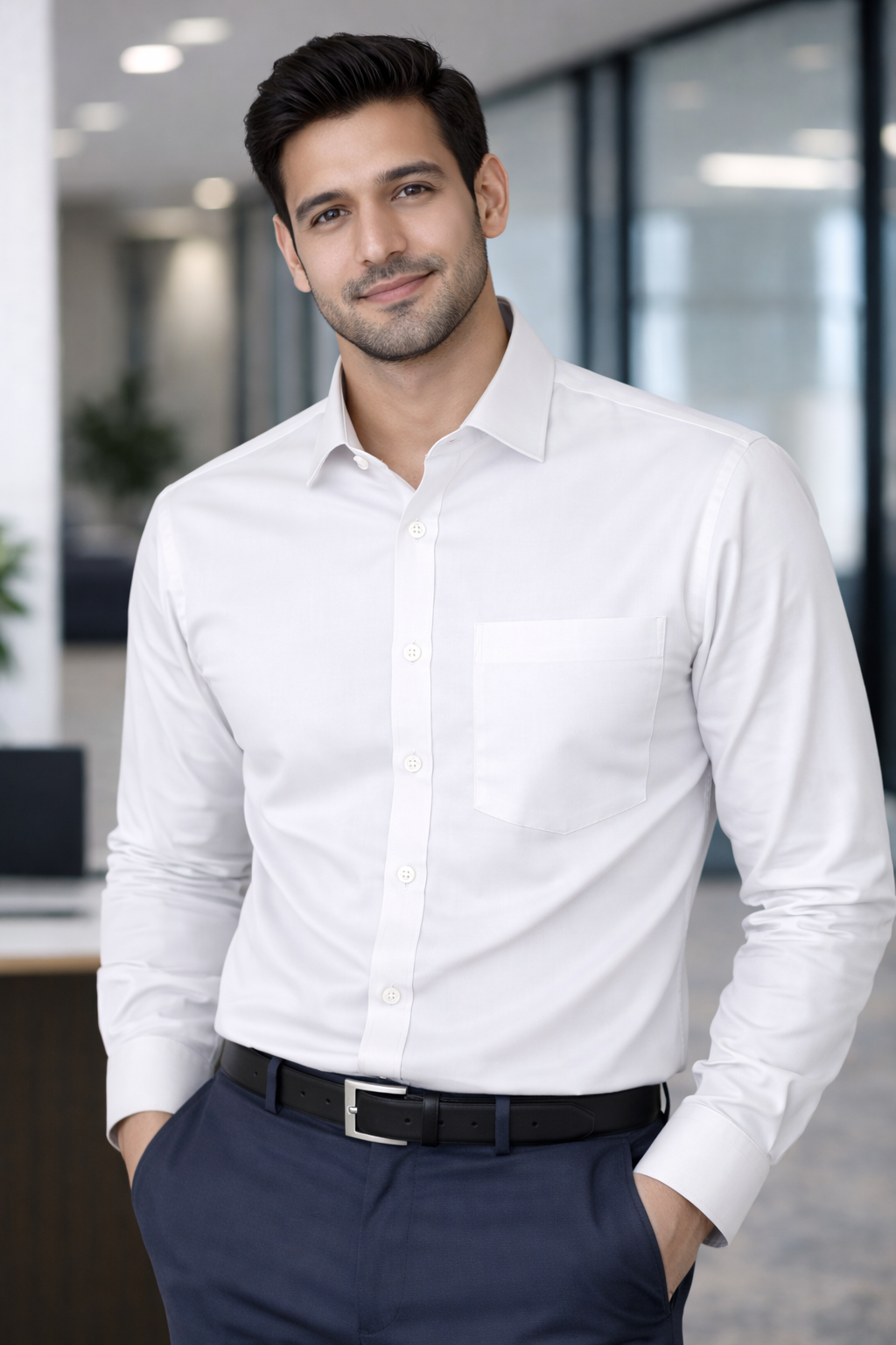 Men's Plain Formal Shirt - | Off-White | FE1199OW | Pakistan online