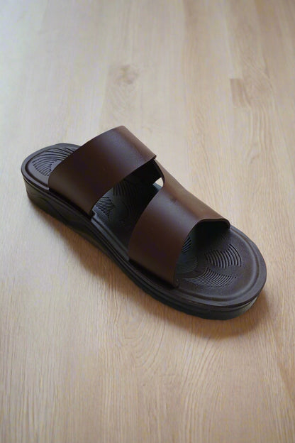 Slippers Men Elegant Brown Comfort  –  EB 01