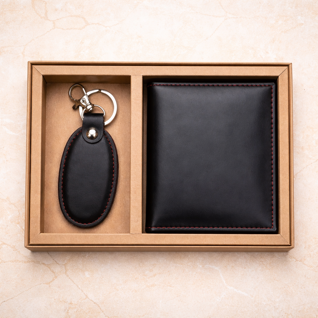 Wallet Key Chain Genuine Leather Gift Set Men Pakistan online