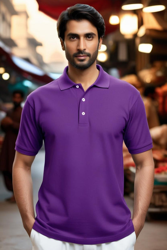 Polo T-Shirt Basic - Purple - POLO-017