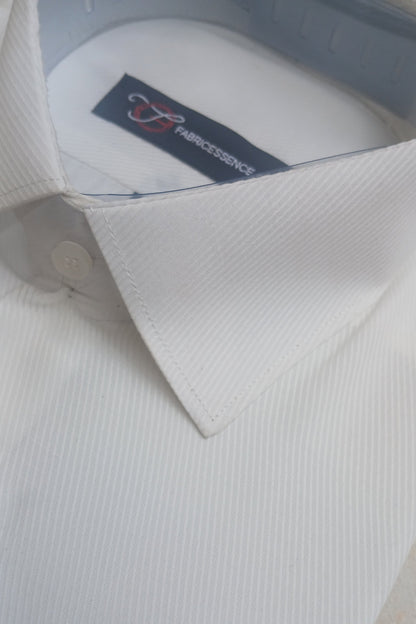 Cross Line Dobby Formal Shirt - Off White | CL1002 |