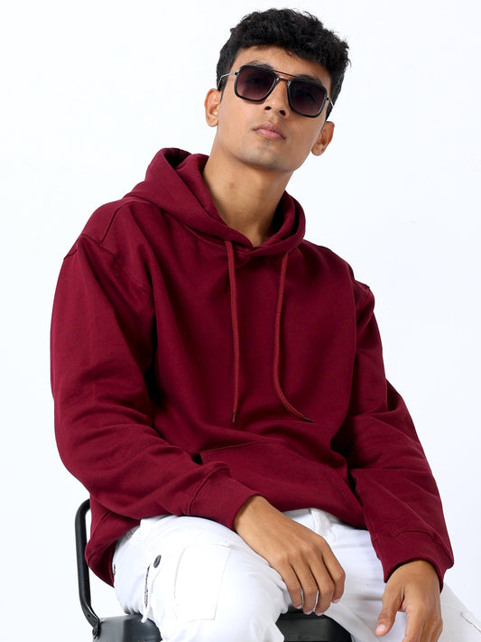Maroon Stylish Hoodie For Men