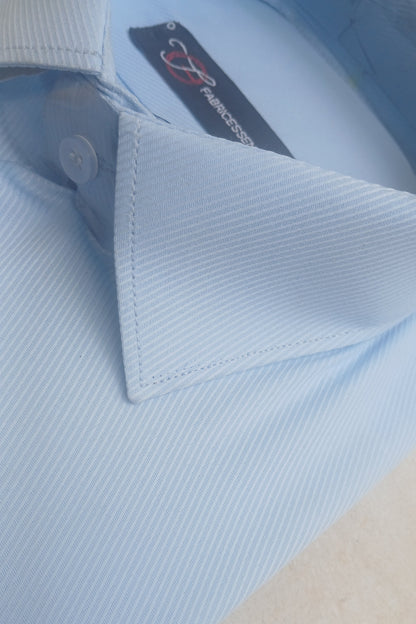 Cross Line Dobby Formal Shirt - Sky Blue | CL1001 |