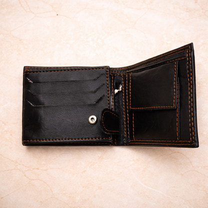 Wallet Fancy Genuine Leather Men - Black Pakistan online