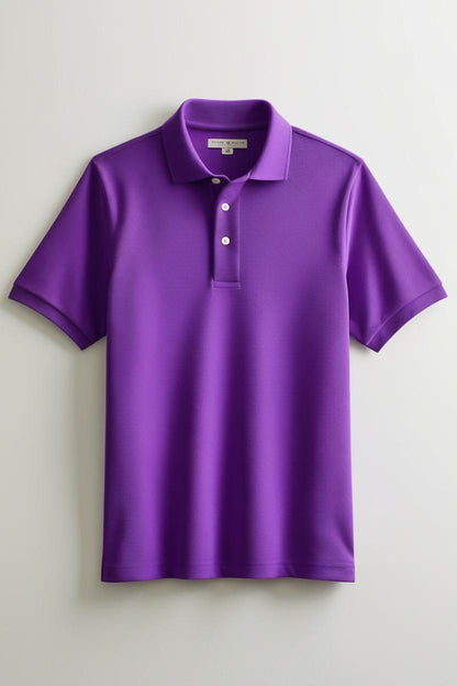 پولو ٹی شرٹ بنیادی - جامنی - POLO-017