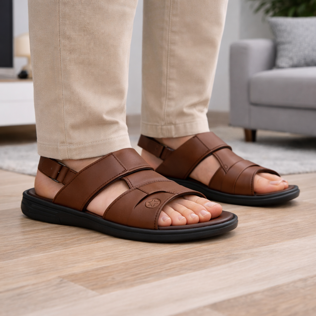 Soft Sole Stylish Sandals - Brown - SSAN01 Pakistan online