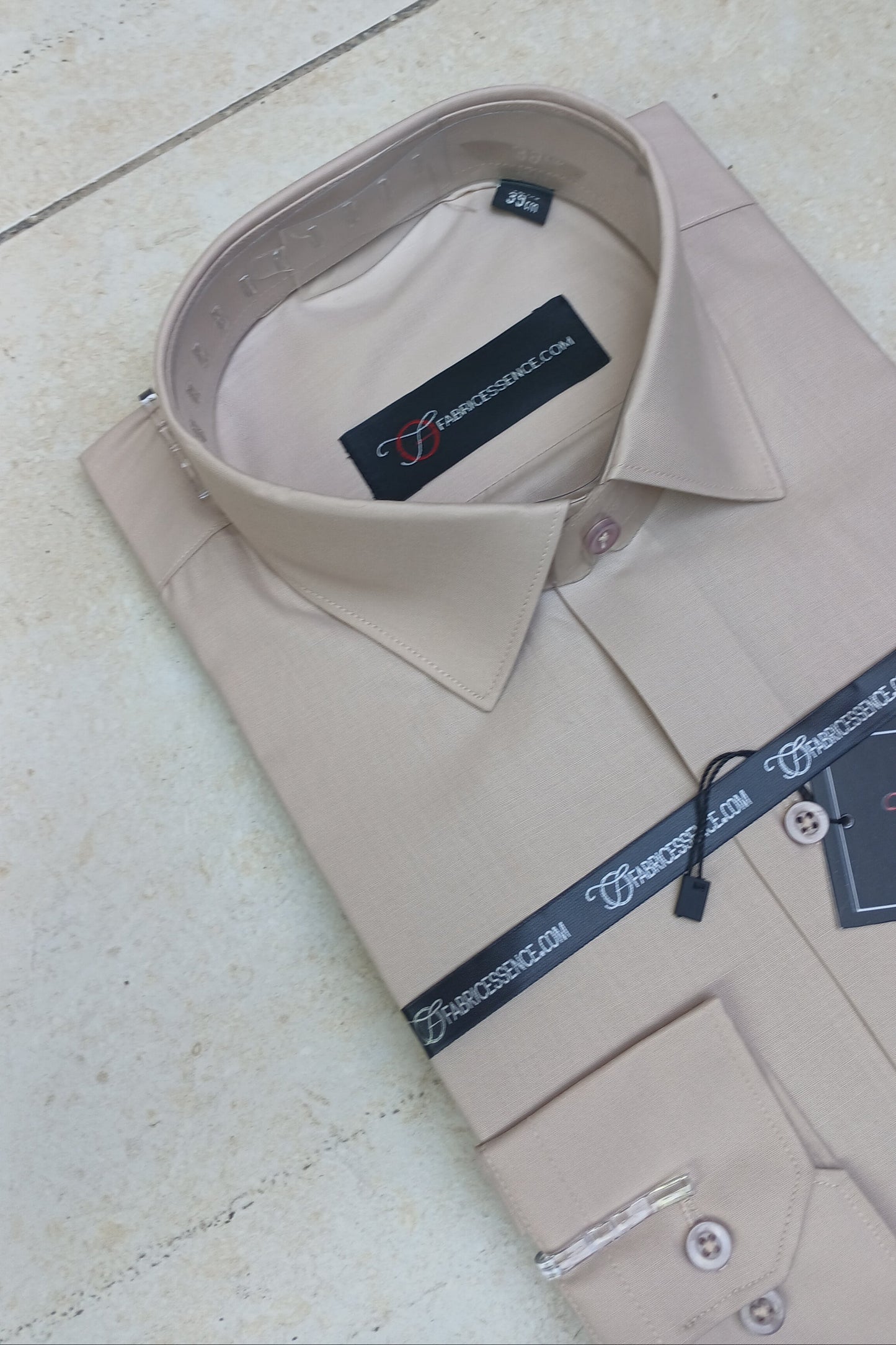 Men's Plain Formal Shirt - | Light Fawn | FE1239 LF