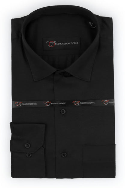 Diamond Design Dobby Formal Shirt - Black | MFE0024 |