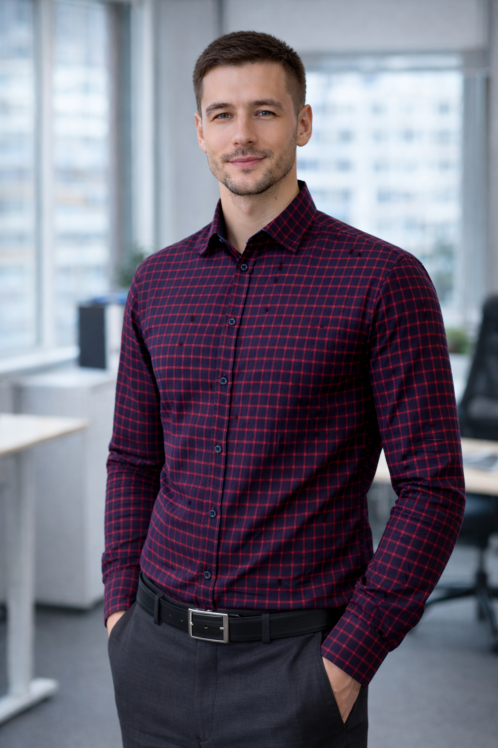 A Executive Check Formal Shirt – CH2026-4 Pakistan online