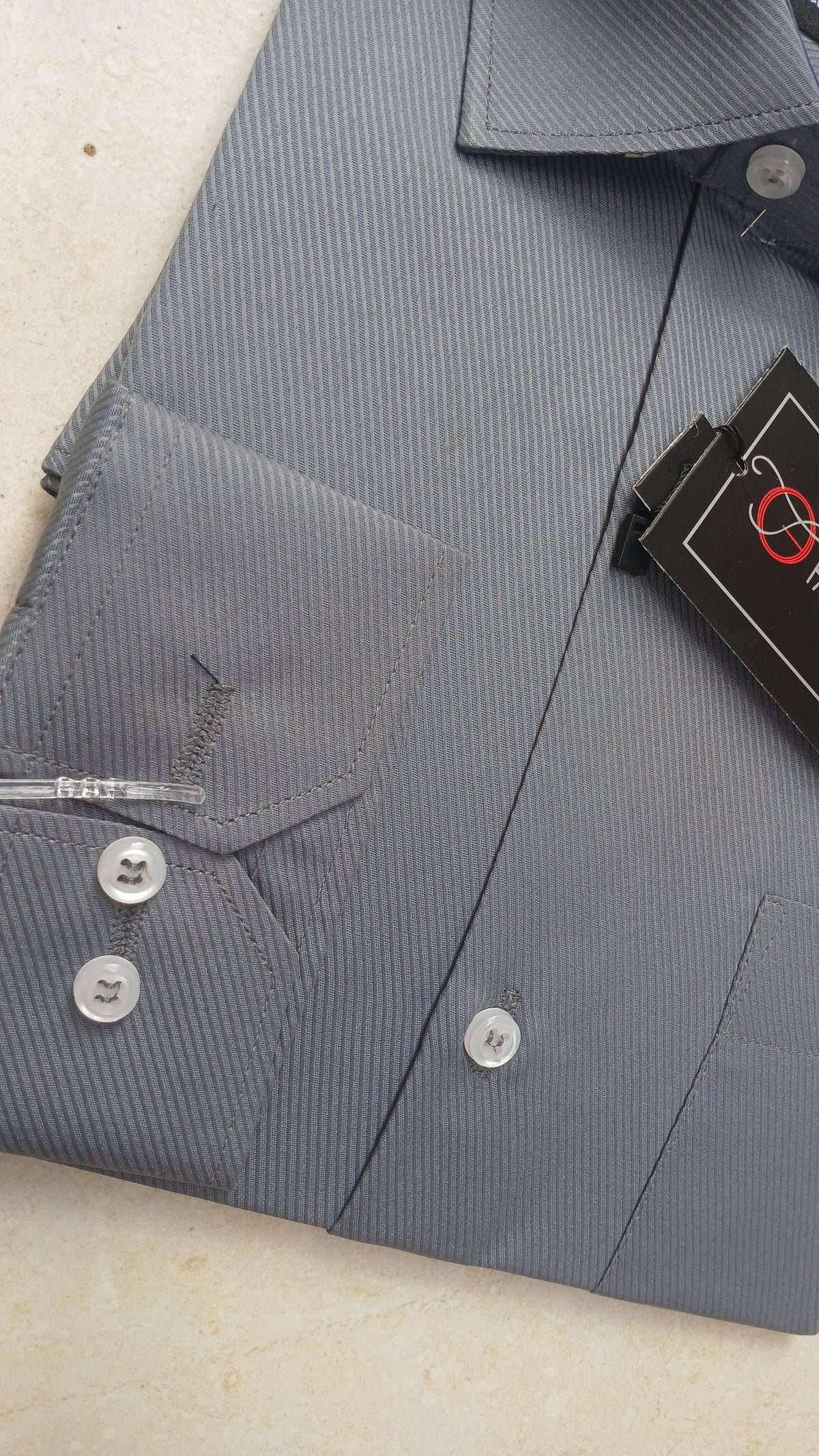 Cross Line Dobby Formal Shirt - Grey | CL1001 | Pakistan online