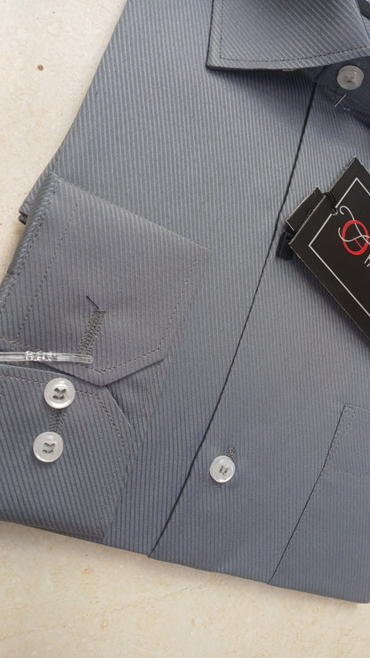 Cross Line Dobby Formal Shirt - Grey | CL1001 | Pakistan online
