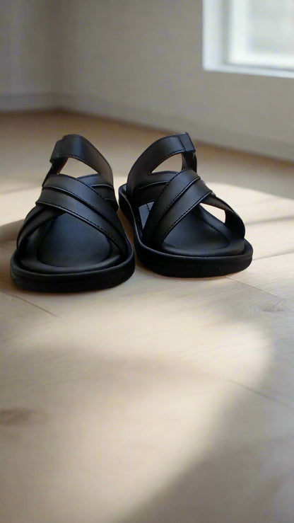 Soft Sole Stylish Slippers  - Black - SS 001
